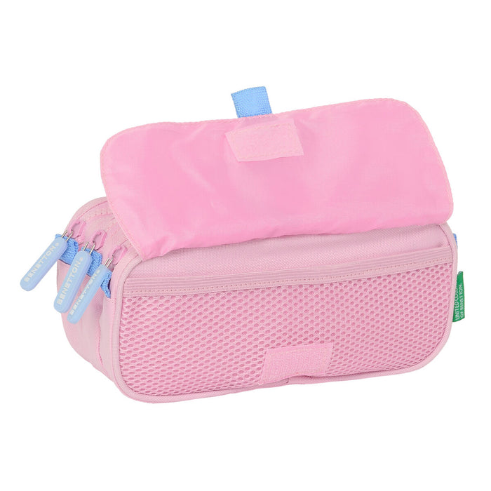 Penar triplu Benetton Pink Roz 21,5 x 10 x 8 cm