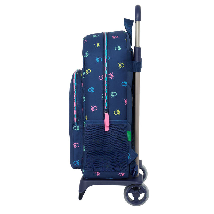 Ghiozdan cu Roți Benetton Cool Bleumarin 30 x 46 x 14 cm