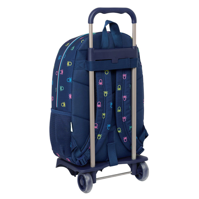 Ghiozdan cu Roți Benetton Cool Bleumarin 30 x 46 x 14 cm