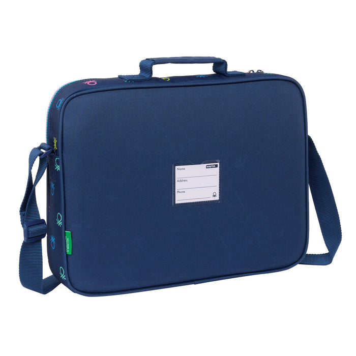 ghiozdan de școală Benetton Cool Bleumarin 38 x 28 x 6 cm