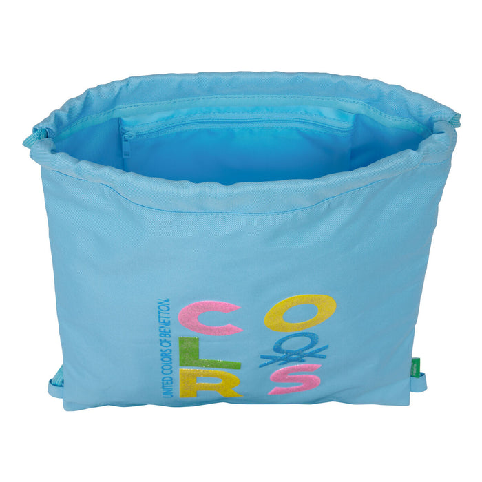 Geantă Rucsac cu Bretele Benetton Spring Albastru celest 35 x 40 x 1 cm
