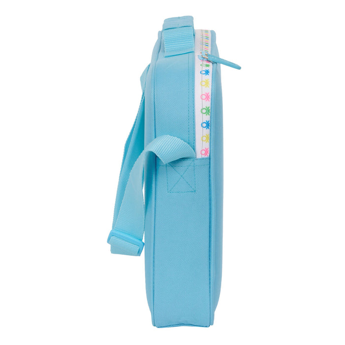 ghiozdan de școală Benetton Spring Albastru celest 38 x 28 x 6 cm