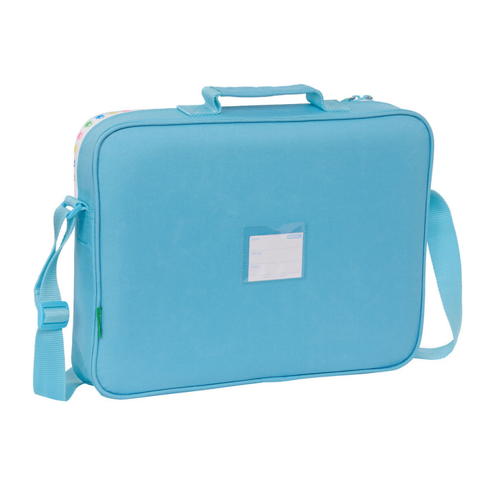 ghiozdan de școală Benetton Spring Albastru celest 38 x 28 x 6 cm