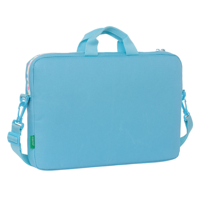 Servietă pentru Laptop Benetton Spring Celeste 40 x 27 x 4 cm