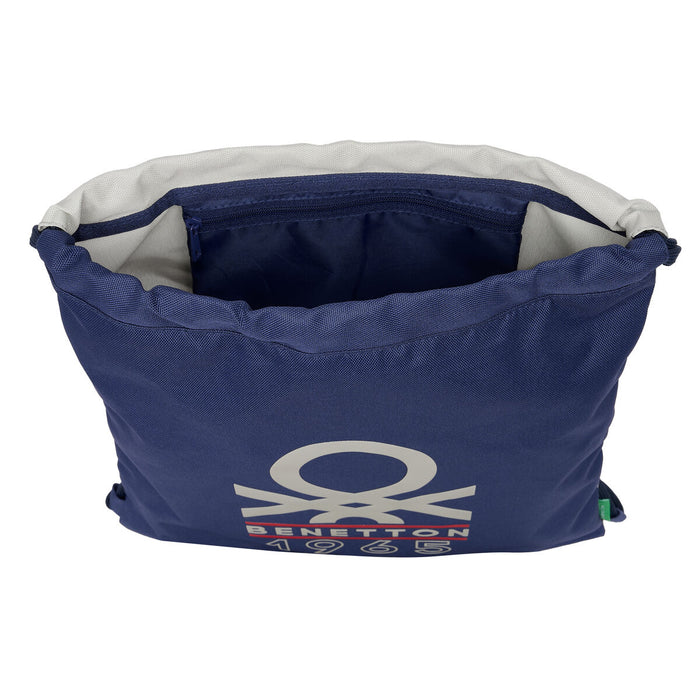 Geantă Rucsac cu Bretele Benetton Varsity Gri Bleumarin 35 x 40 x 1 cm