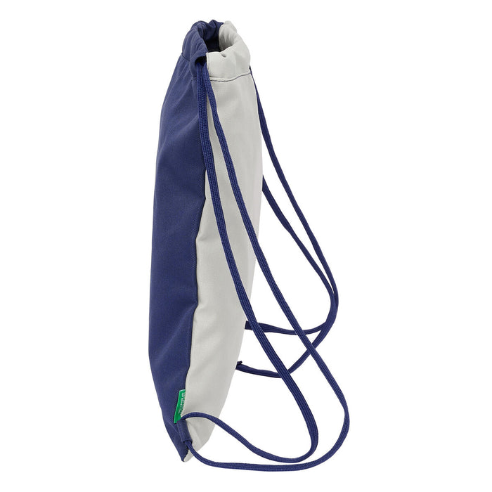 Geantă Rucsac cu Bretele Benetton Varsity Gri Bleumarin 35 x 40 x 1 cm