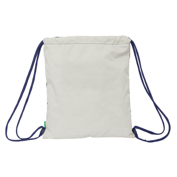 Geantă Rucsac cu Bretele Benetton Varsity Gri Bleumarin 35 x 40 x 1 cm