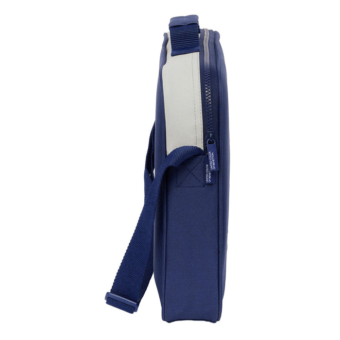 ghiozdan de școală Benetton Varsity Gri Bleumarin 38 x 28 x 6 cm