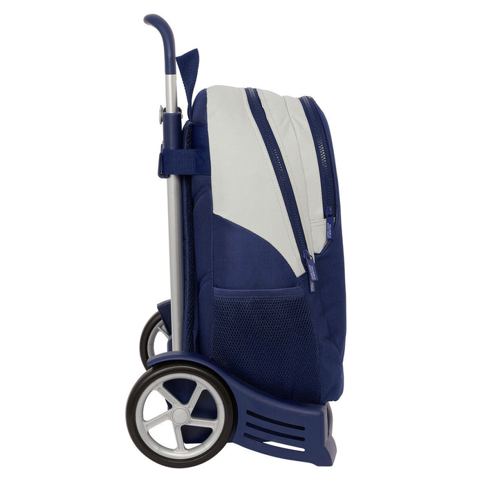 Ghiozdan cu Roți Benetton Varsity Gri Bleumarin 32 x 44 x 16 cm