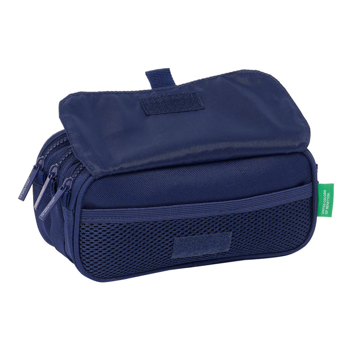 Penar triplu Benetton Varsity Gri Bleumarin 21,5 x 10 x 8 cm