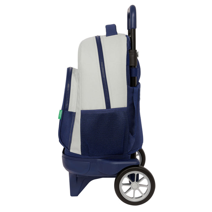 Ghiozdan cu Roți Benetton Varsity Gri Bleumarin 33 X 45 X 22 cm