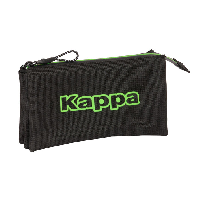 Penar triplu Kappa Black Negru 22 x 12 x 3 cm