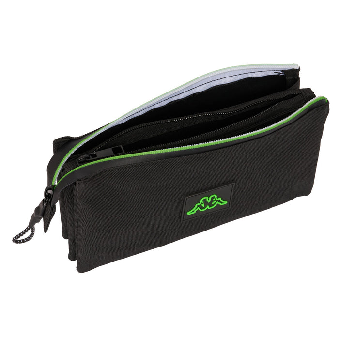 Penar triplu Kappa Black Negru 22 x 12 x 3 cm