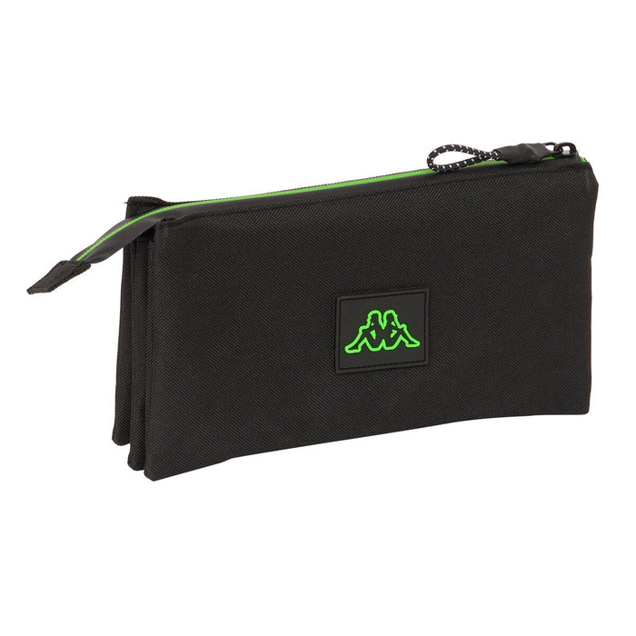Penar triplu Kappa Black Negru 22 x 12 x 3 cm