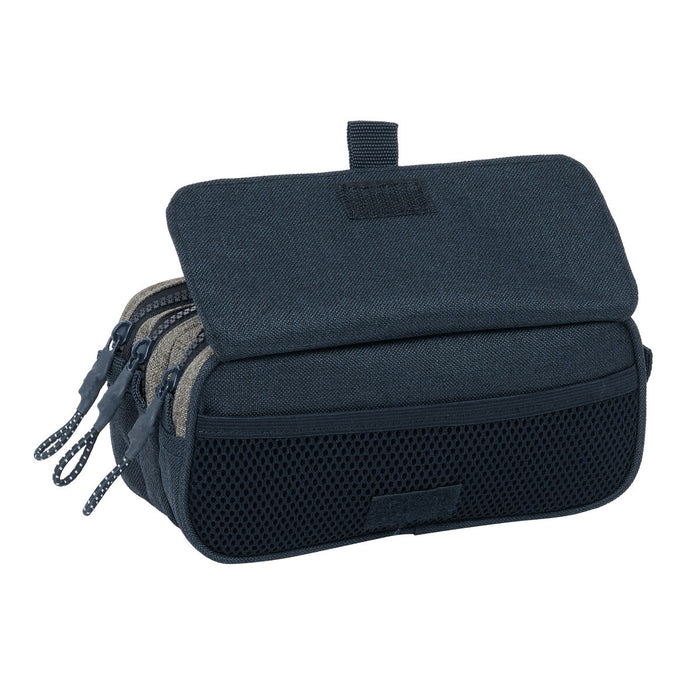 Penar triplu Kappa Dark navy Gri Bleumarin 21,5 x 10 x 8 cm