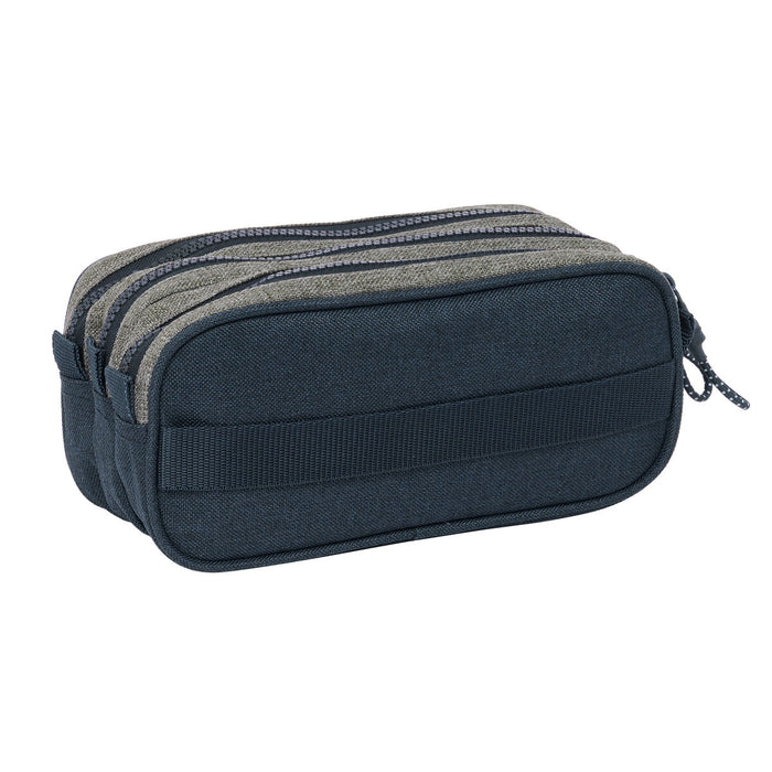 Penar triplu Kappa Dark navy Gri Bleumarin 21,5 x 10 x 8 cm