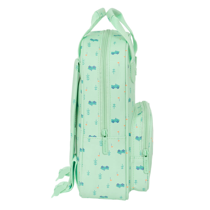Rucsac pentru Copii Safta Coches Verde 20 x 28 x 8 cm
