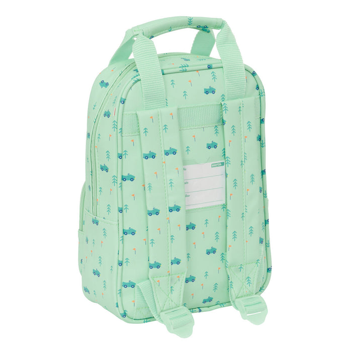 Rucsac pentru Copii Safta Coches Verde 20 x 28 x 8 cm