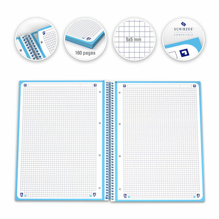 Notebook Oxford European Book Turquoise A4 5 Piese