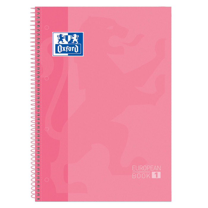 Notebook Oxford European Book Gum Roz A4 5 Piese