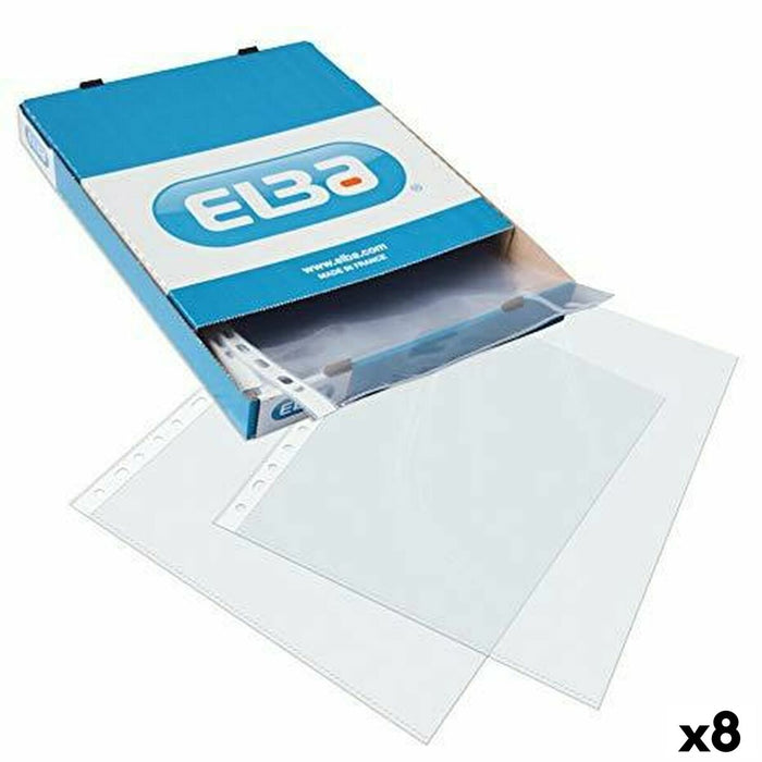 Huse/Capace Elba Transparent Din A4 (100 Piese) (8 Unități)