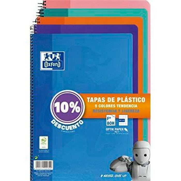 Notebook Oxford Multicolor Din A4 5 Piese 80 Frunze