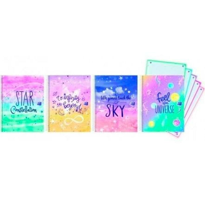 Notebook Oxford Europeanbook 5 Galactic Pastel A4 (5 Unități)