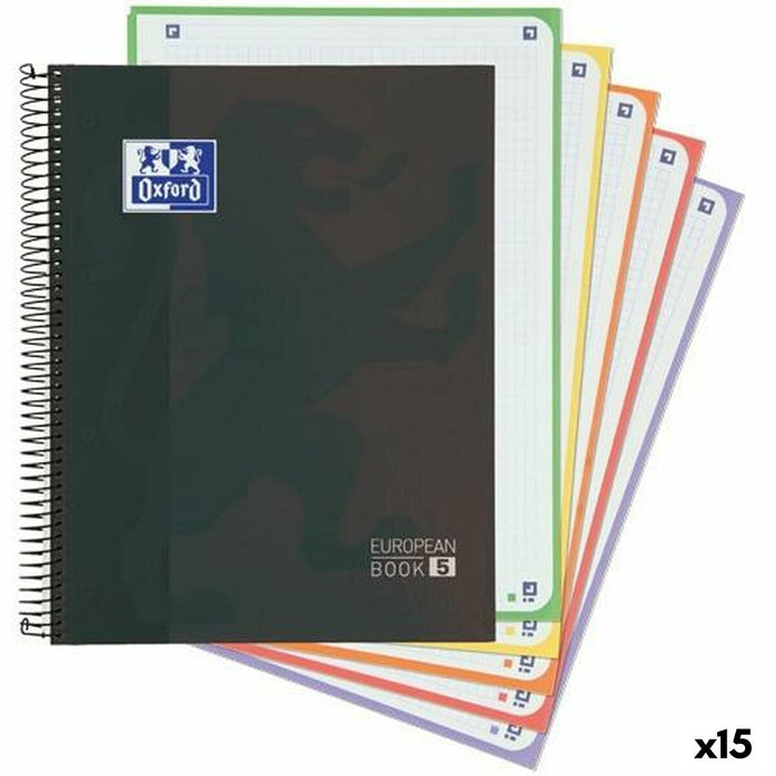Notebook Oxford Classic Europeanbook 5 Negru A4+ 120 Frunze (15 Unități)