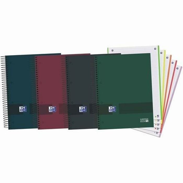Notebook Oxford Europeanbook 5 & You Multicolor A5 120 Frunze (5 Unități)