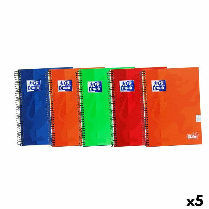 Notebook Oxford CLASSIC WRITE&ERASE Multicolor 1/4 80 Frunze (5 Unități)
