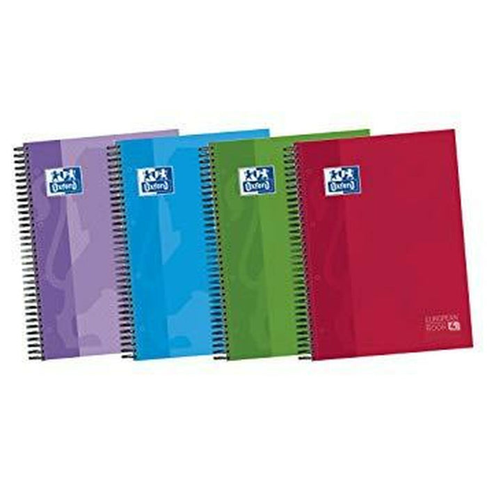 Notebook Oxford European Book Multicolor Micro perforat A4 5 Piese 120 Frunze