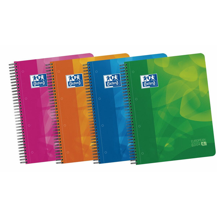 Notebook Oxford European Book Multicolor A4 4 Piese 120 Frunze