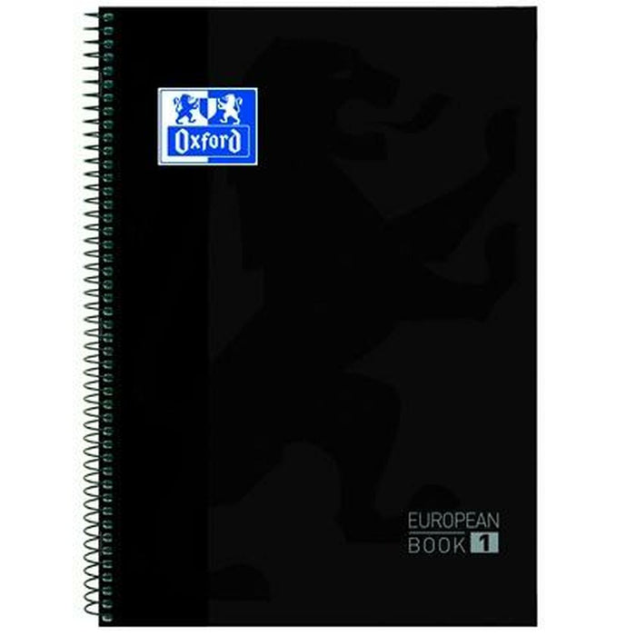 Notebook Oxford Classic 80 Frunze 5 Unități A4 Capse Negru (5 Piese)