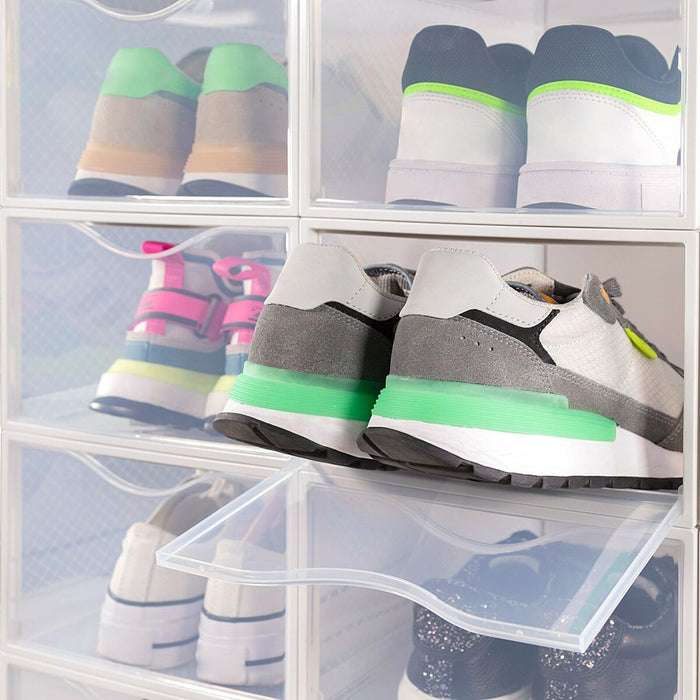 Stackable shoe box Max Home Alb 12 Unități polipropilenă ABS 23 x 14,5 x 33,5 cm
