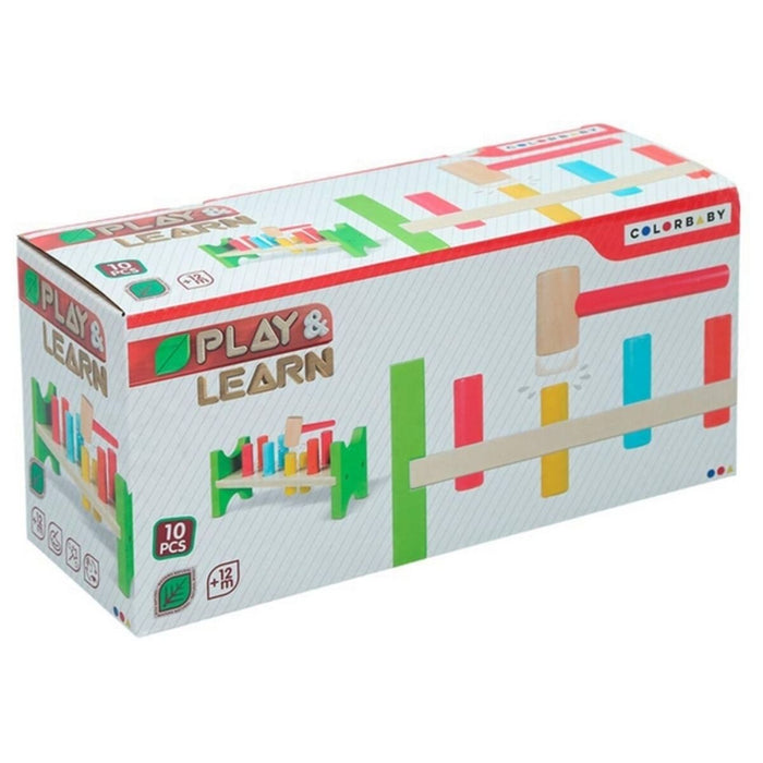 Joc din lemn Woomax Bancă Ciocan (10 pcs)