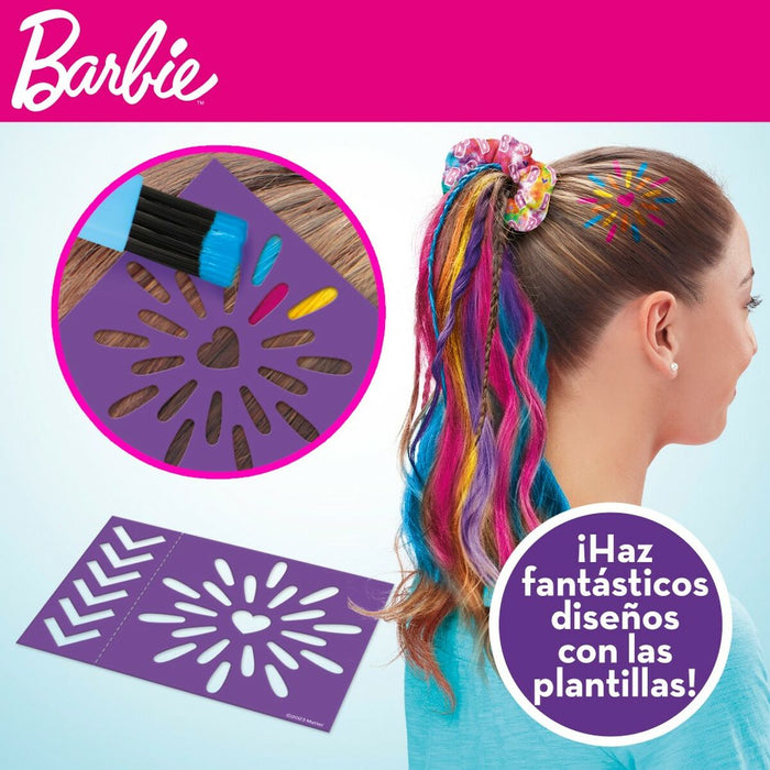 Set Coafor Barbie Rainbow Tie Păr cu reflexii Multicolor