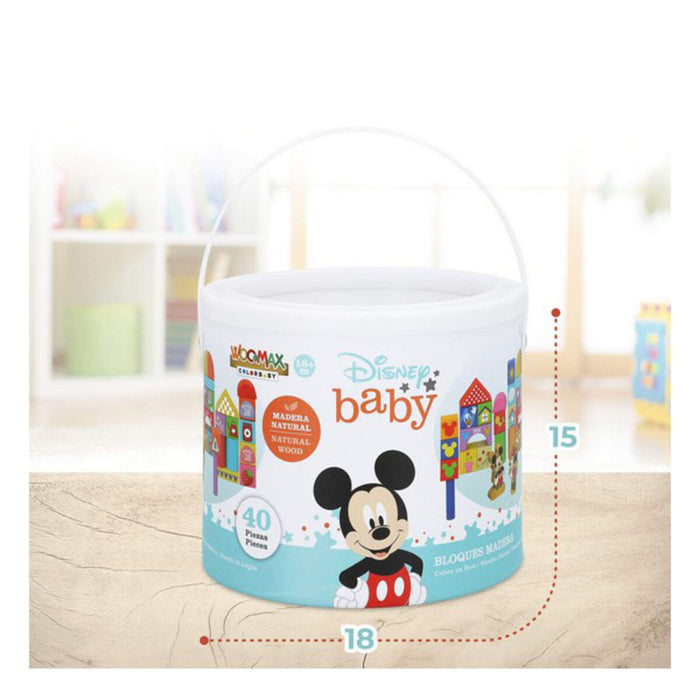Recipient cu Plăci de Construcție Disney (40 pcs)