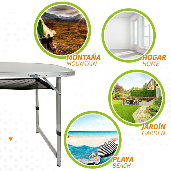 Masă Pliabilă Aktive 149 x 71,5 x 80 cm Pliabil Camping