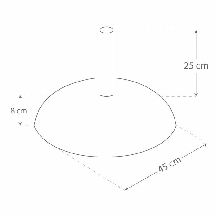 Bază pentru Umbrelă de Soare Aktive 45 x 33 x 45 cm Цимент Oțel