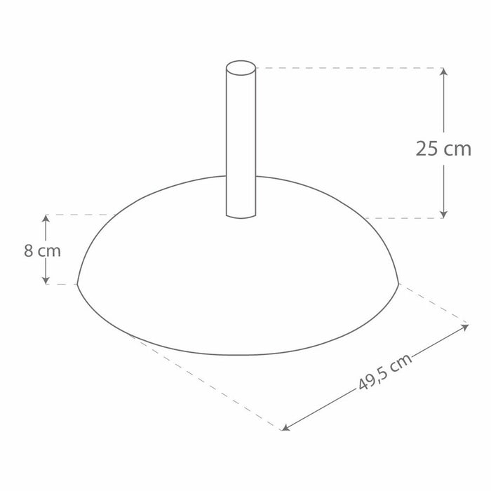 Bază pentru Umbrelă de Soare Aktive 50 x 34 x 50 cm Цимент Oțel