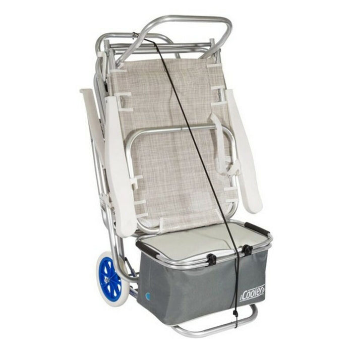 Cărucior multifuncțional de plajă Aktive 47 x 100 x 52 cm Negru Aluminiu