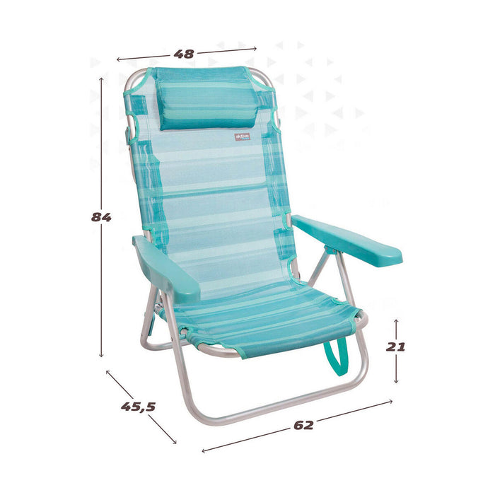 Scaunul Pliabil Colorbaby Mediterran Alb Turquoise 48 x 45,5 x 84 cm