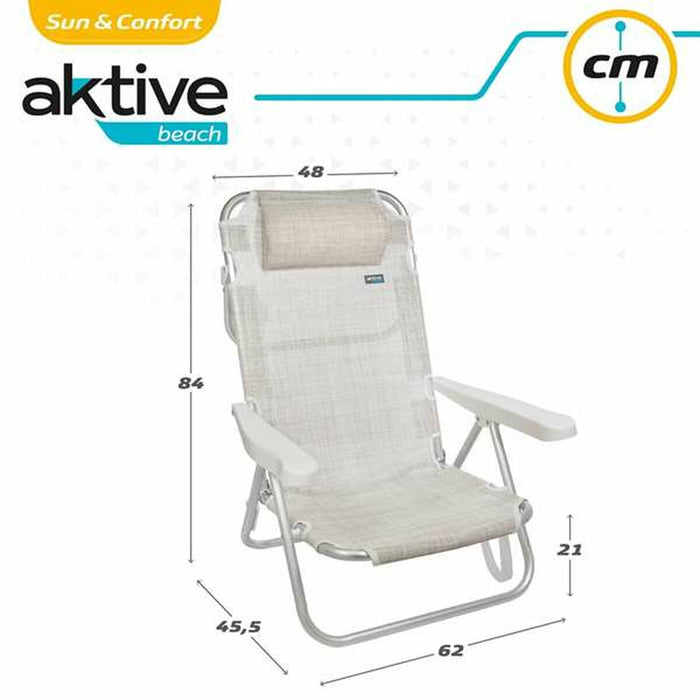 Scaunul Pliabil Colorbaby Alb 48 x 46 x 84 cm Plajă