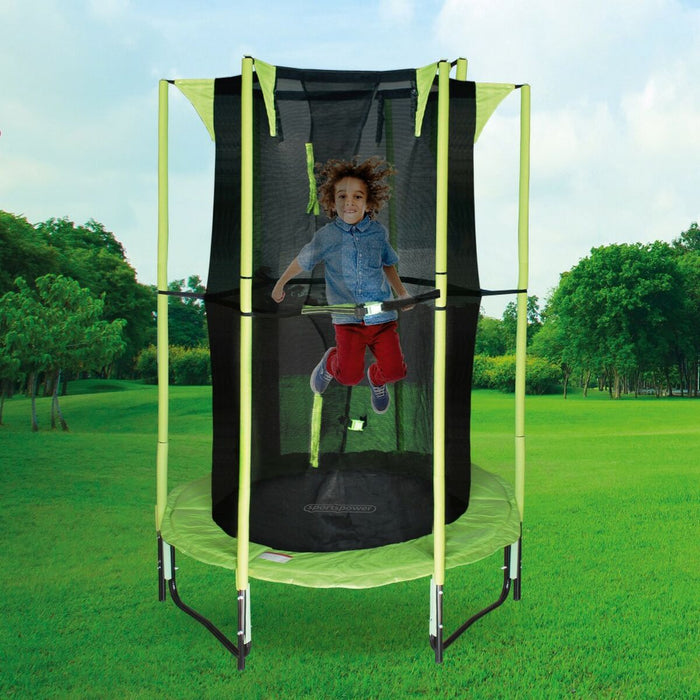 Trambulină pentru copii cu plasă de siguranță Aktive 122 x 184 x 122 cm