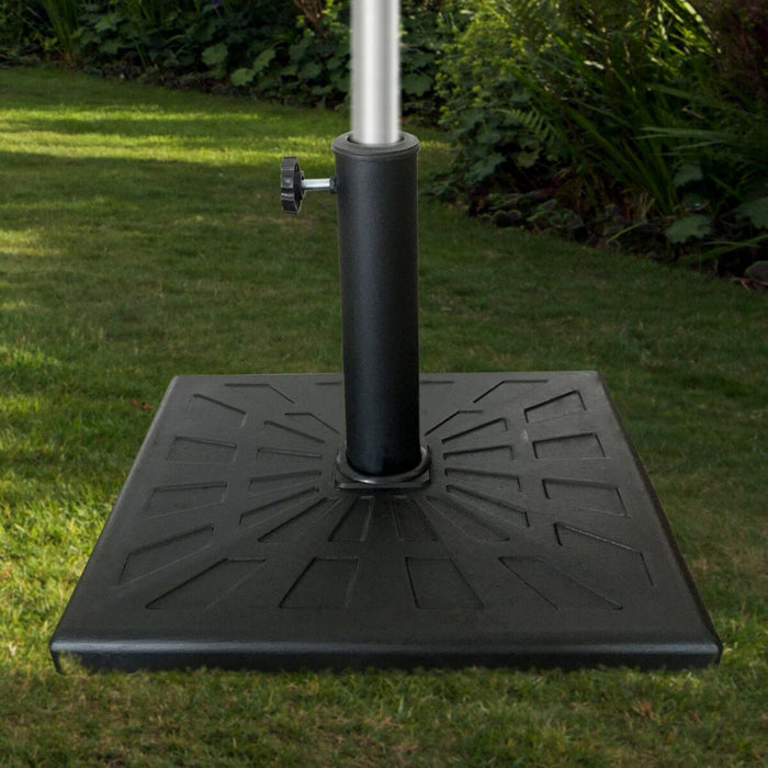 Bază pentru Umbrelă de Soare Aktive 51 x 7 x 51 cm Negru Plastic