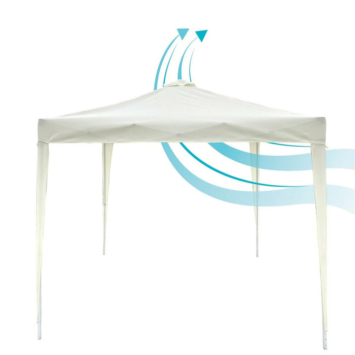 Chioşc Aktive 300 x 250 x 300 cm Pânză Oțel Alb