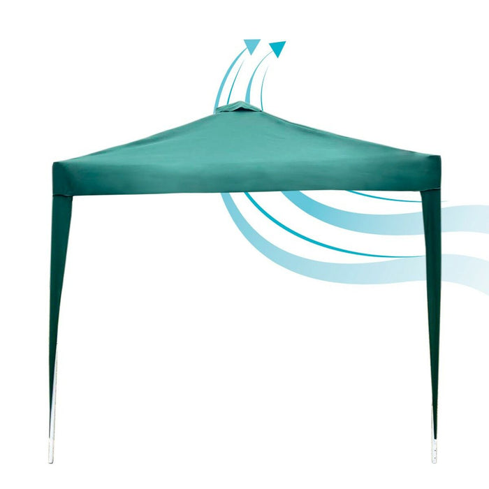 Chioşc Aktive 300 x 250 x 300 cm Pânză Oțel Verde