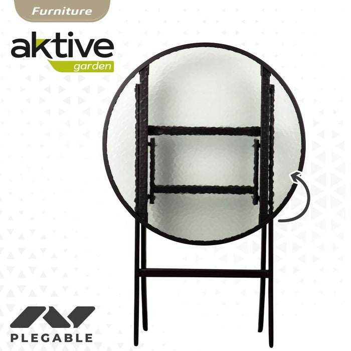 Mobilier de grădină Aktive Masă Scaun x 2 3 Piese 60 x 71 x 60 cm 46 x 42 x 82 cm