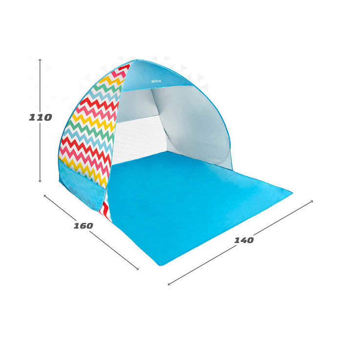 Paravânt Colorbaby Dungi Albastru 160 x 140 x 110 cm