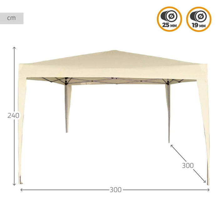 Chioşc Aktive 300 x 240 x 300 cm Oțel Crem Plastic